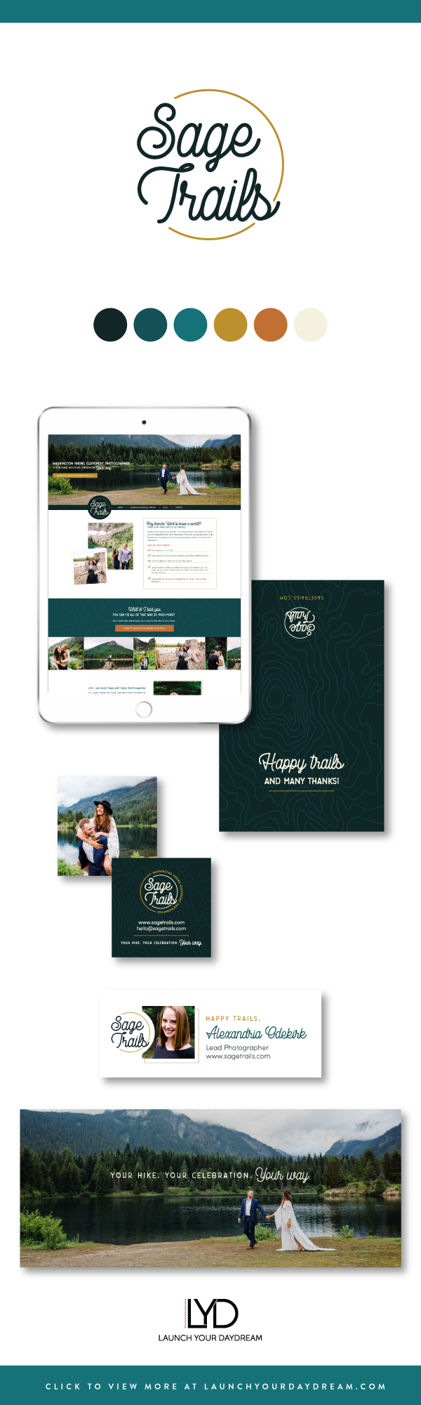 This is an adventurous, bold brand and website design for Sage Trails in Seatlle Washington